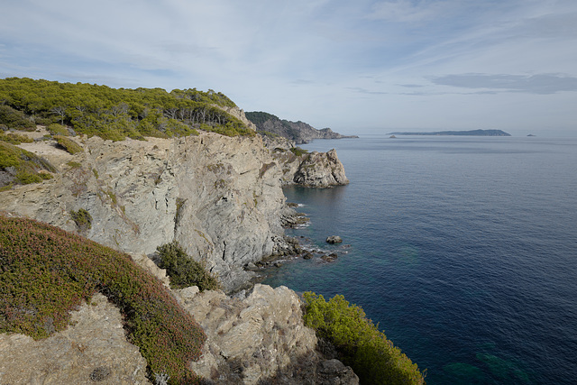 perspective falaises, Porquerolles