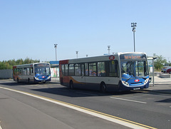 DSCF2906 Stagecoach East (Cambus) 27848 (AE13 DZU) and 27853 (AE13 DZZ) at Cambridge North Station - 29 Jun 2018