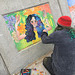 Chalk art, Redondo Beach Sea Wall
