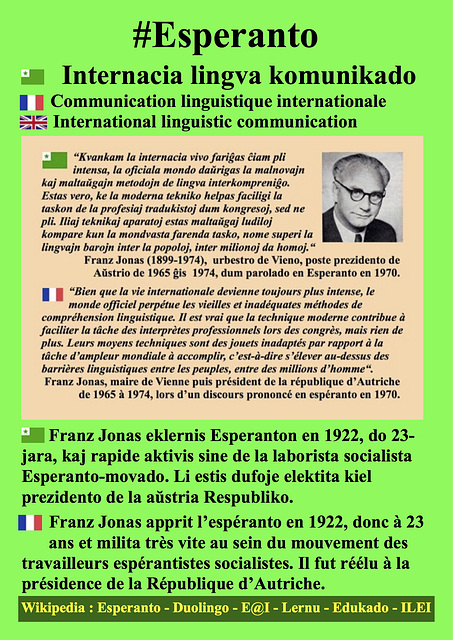 #Esperanto Franz Jonas EO-FR