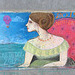 Chalk art, Redondo Beach Sea Wall