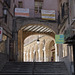 Looking up the steps into Plaza Mayor