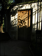 shadows on a loo door