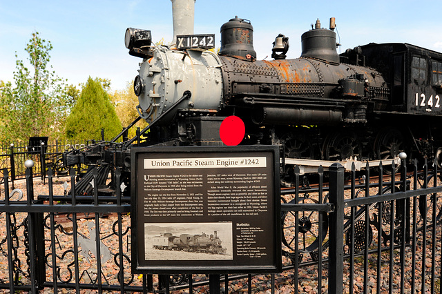 Union Pacific #1242 in Lions Park, Cheyenne, Wyoming