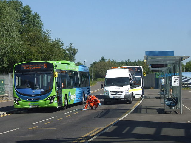 DSCF2934 Stagecoach 21311 (BV18 YCA) at Cambridge North Station - 29 Jun 2018