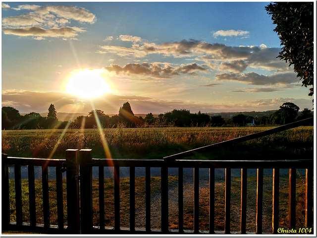 Fenced sunset - HFF