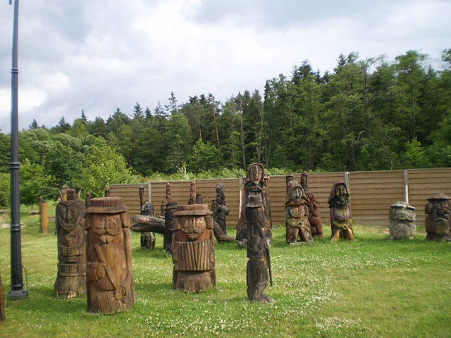 Wooden sculptures.