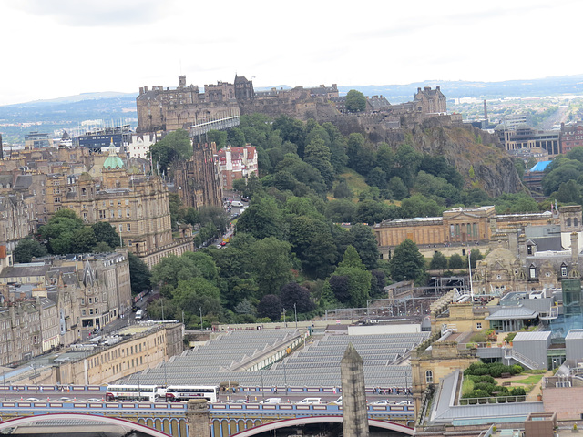 Calton Hill : vue sur le chateau.