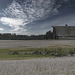 B&W barn with colour added