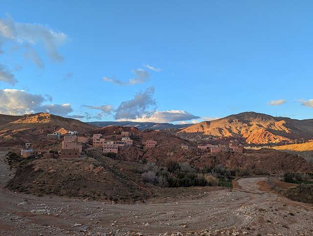 Les gorges du Dadès en début de soirée.