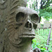 west wickham church, bromley, london (3) c18 gravestone of mary wilkinson +1742 with skull