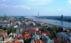 LV - Riga - View from St. Peter's to Daugava River