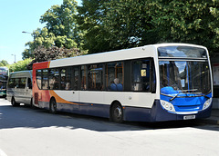 Stagecoach in Cambridge (Cambus) 27845 (AE13 DZR) and 44006 (BV66 GRZ) in Cambridge - 5 Jul 2019 (P1030060)