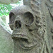 west wickham church, bromley, london (5) c18 gravestone of mary wilkinson +1742 with skull