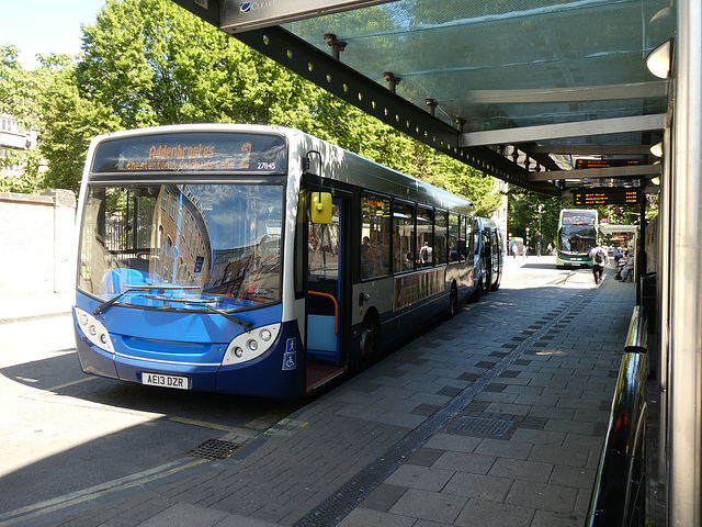 Stagecoach in Cambridge (Cambus) 27845 (AE13 DZR) and 44006 (BV66 GRZ) in Cambridge - 5 Jul 2019 (P1030057) Stagecoach in Cambridge (Cambus) 27845 (AE13 DZR) and 44006 (BV66 GRZ) in Cambridge - 5 Jul 2019 (P1030057)