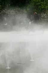 Vélo dans la brume