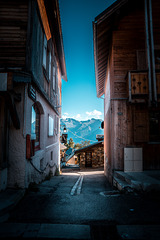 French alps trough the houses