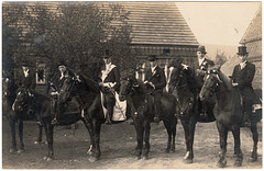 Reitergruppe bei Cottbus