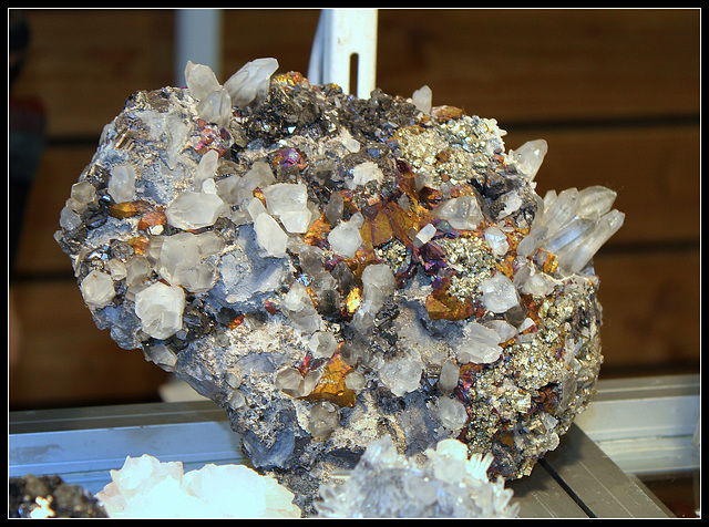 Quartz et Chalcopyrite