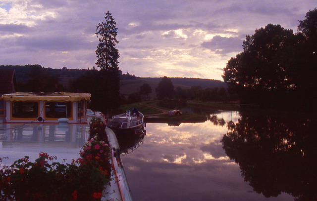 sunset on the river