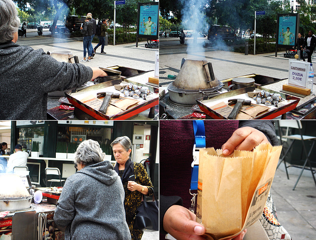 Who wants warm chestnuts freshly baked?