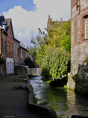 La Veules flowing between the houses