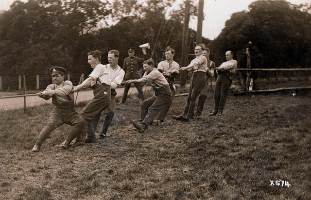 British Army Tug of War Team WWI