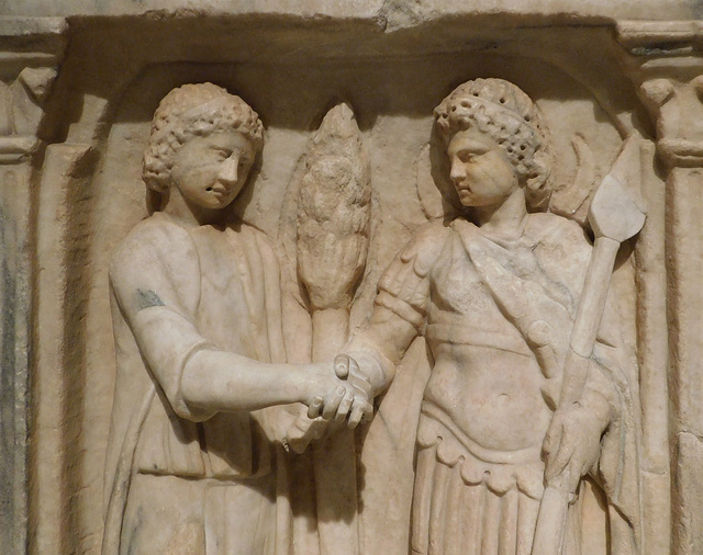 Detail of the Aedicula for Aglibol and Malakbel in the Metropolitan Museum of Art, March 2019