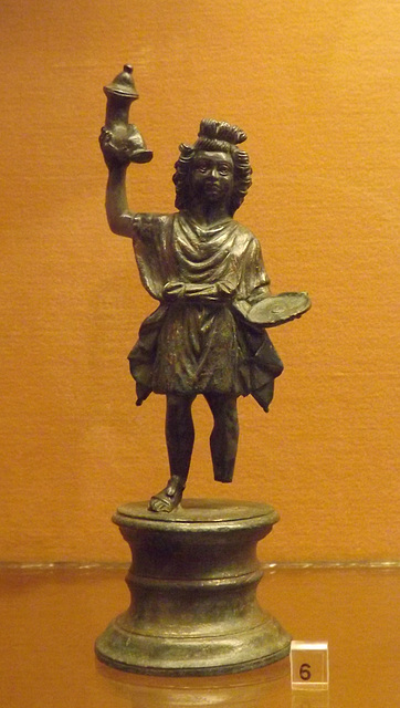Bronze Lar Statuette in the Naples Archaeological Museum, July 2012