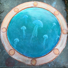 Pandemic chalk: Porthole 1