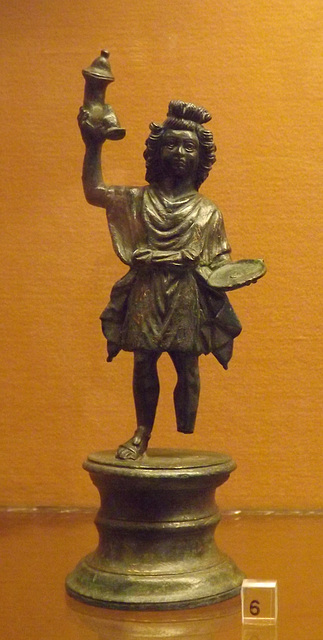 Bronze Lar Statuette in the Naples Archaeological Museum, July 2012