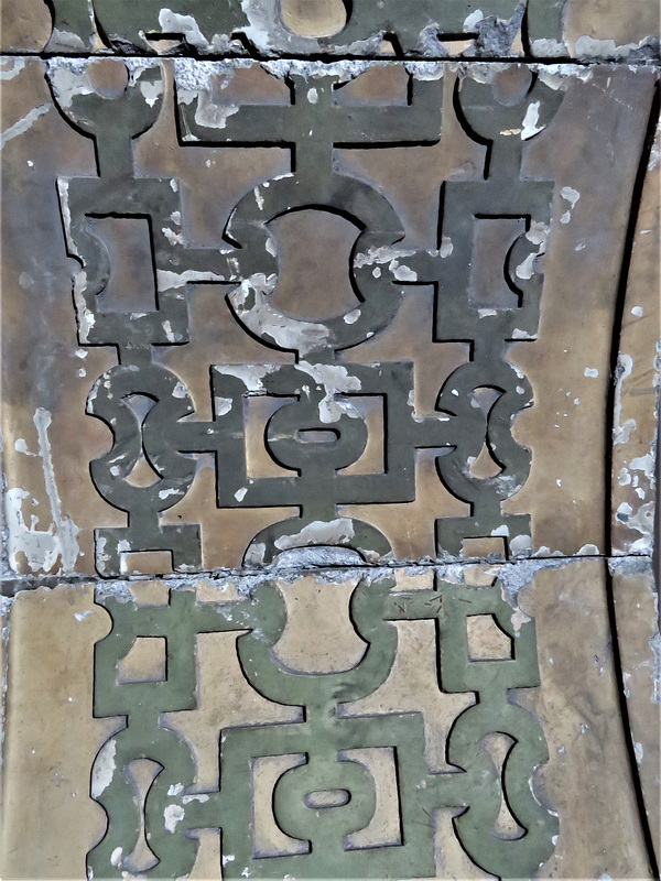 chelsea old church, london (76) soffit of arch canopy of c16 tomb of richard jervoise +1563
