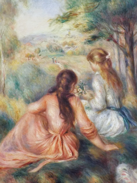 Detail of In the Meadow by Renoir in the Metropolitan Museum of Art, July 2018