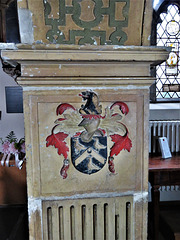 chelsea old church, london (75) heraldry on c16 tomb of richard jervoise +1563