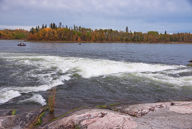 at the foot of the Falls