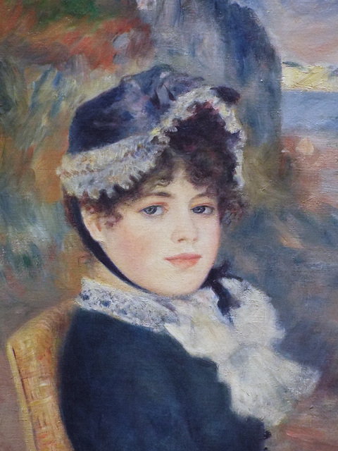 Detail of By the Seashore by Renoir in the Metropolitan Museum of Art, July 2018