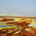 Ethiopia, Danakil Depression, The Crater of the Dallol Volcano with Salt Terraces and Sulfur Gas Outlets