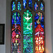 aldeburgh church, suffolk (2) c20 benjamin britten glass by piper and reyntiens 1979; prodigal son, curlew river, burning fiery furnace.