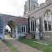 aldeburgh church, suffolk (1) c16 porch of 1536-7 with openings for processional path and much restoration