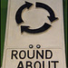 old roundabout sign