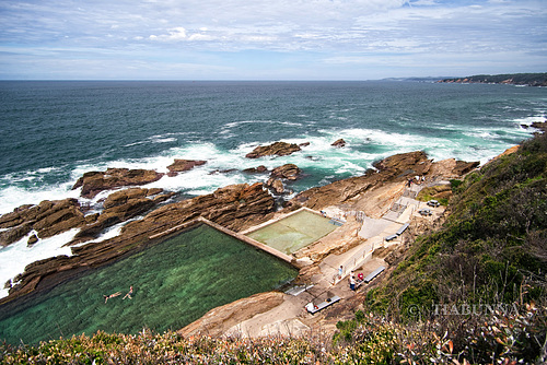 Blue Pool, grey day