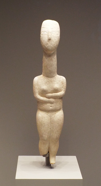 Cycladic Female Figurne with Folded Arms in the Getty Villa, June 2016