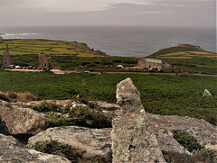 Carn Galver tin mine and count house.