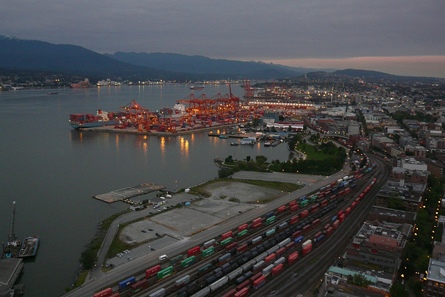 Vancouver Harbour At Dusk