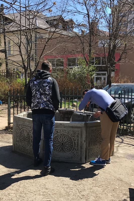 Marble fountain (shadervan), Prishtina, Kosovo