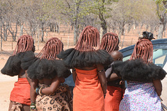 Namibia, Women Traditional Hairstyle of Himba People