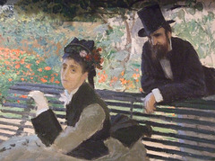 Detail of Camille Monet on a Garden Bench by Monet in the Metropolitan Museum of Art, January 2010