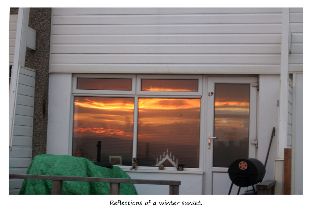 Reflections of a winter sunset Seaford 10 12 2018