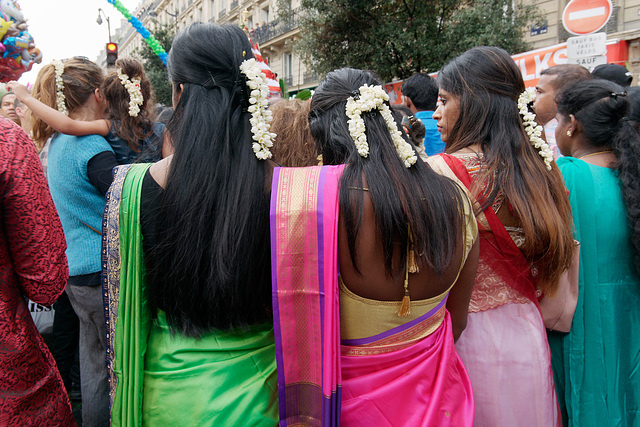 Cheveux fleuris