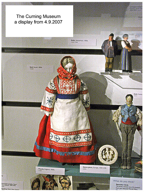 Cuming museum costume dolls 4 9 2077